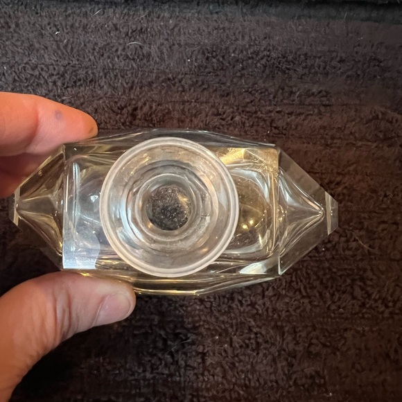 Vintage Czech Glass Perfume Bottle with Engraved Floral Design - Picture 14 of 14